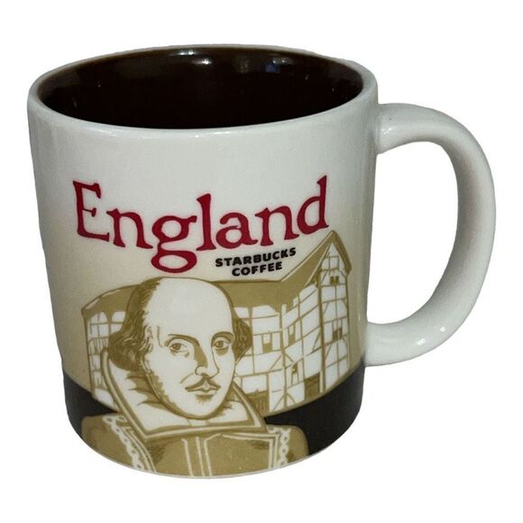 ENGLAND Shakespeare Starbucks Coffee Mini Mug Collectors Series Mini Mug 3 Oz - Picture 1 of 4